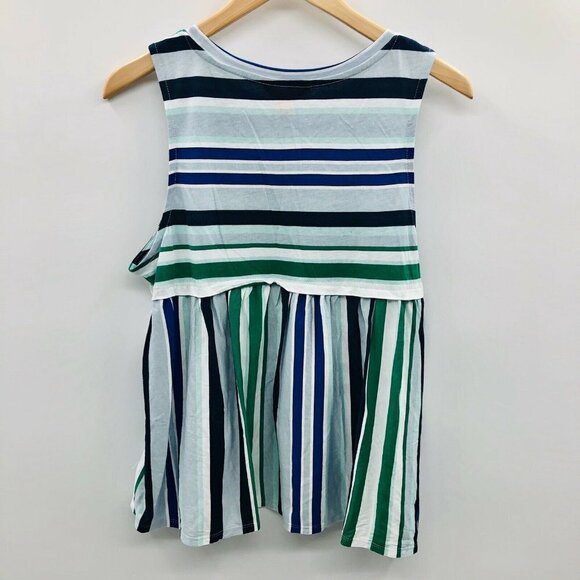 Joe Fresh Sleeveless Striped Peplum Tank Top 159 - Picture 5 of 7